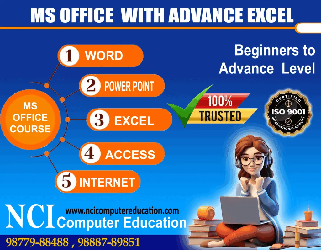 MS OFFICE COURSE IN JALANDHAR : NCI Computer