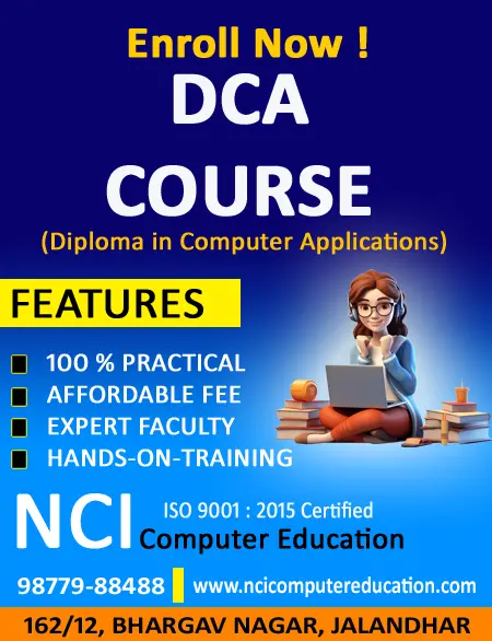 DCA Course Advertisement