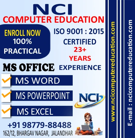 NCI COMPUTER EDUCATION JALANDHAR